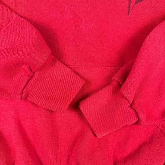Vintage 70s/80s Lake County Yacht Club‎ Hoodie Red Men's Medium USA Sportswear - Picture 4 of 11